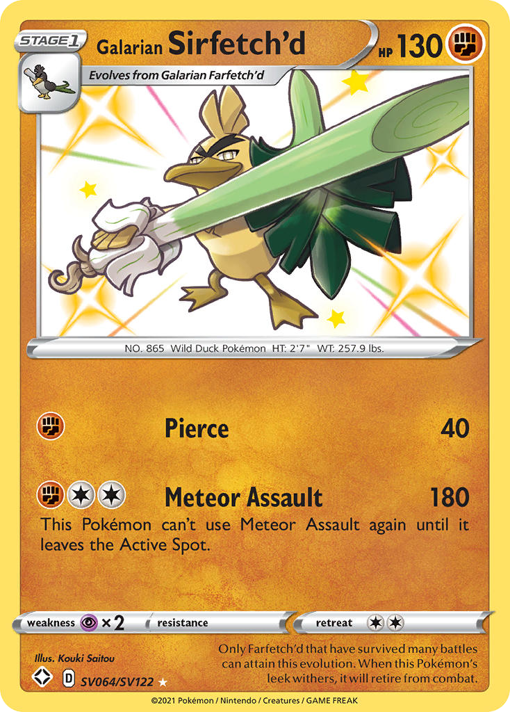 Galarian Sirfetch'd – Shining Fates Shiny Vault