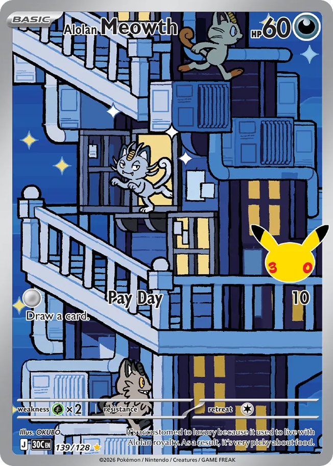 Alolan Meowth – 30th Celebration