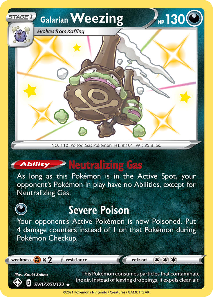 Galarian Weezing – Shining Fates Shiny Vault