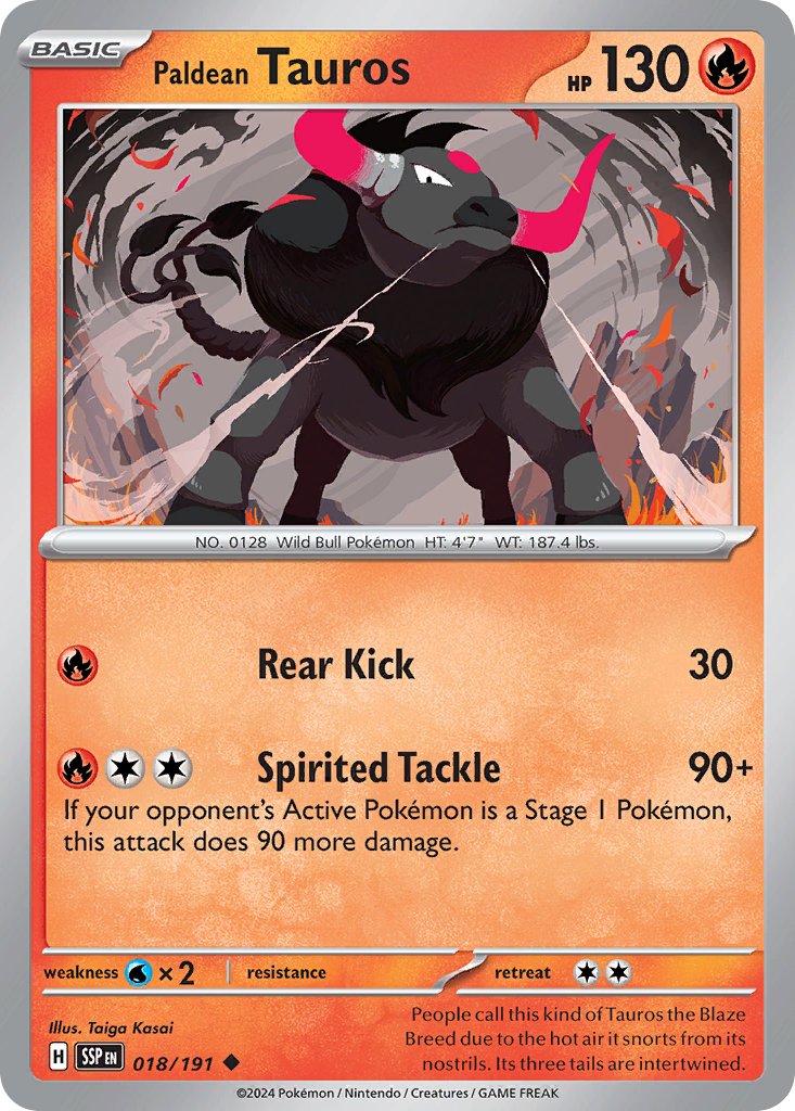 Paldean Tauros – Surging Sparks