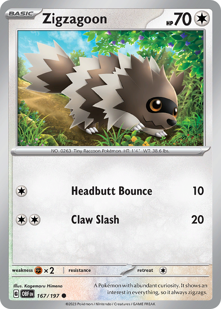 Zigzagoon – Obsidian Flames
