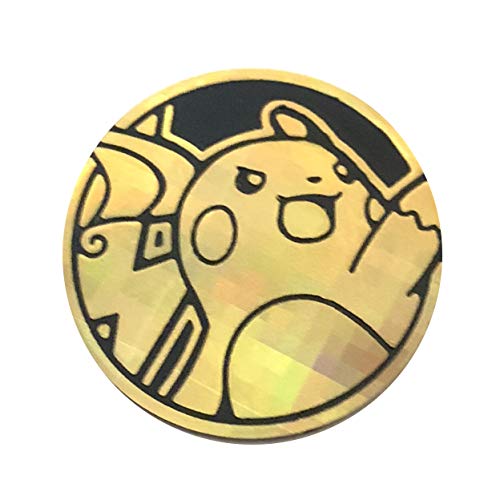 Official Pokemon Coin - Raichu - Holo FOIL Shiny - Trading Card Game Flipping Coin