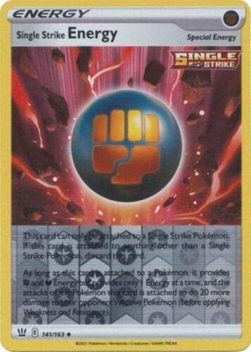 Pokémon TCG Single Strike Energy 141/163 Reverse Holo Sword & Shield Battle Styles NM/M