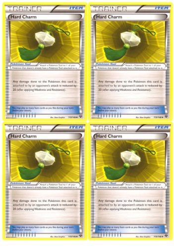 x4 Hard Charm (XY #119/146) Pokemon Card Playset [Trainer-Item/Tool]