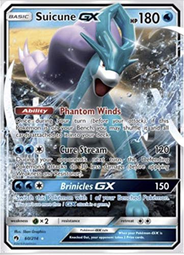 SM8 Lost Thunder - Suicune GX - 60/214 - Ultra Rare - NM/M -100% Guaranteed Authentic