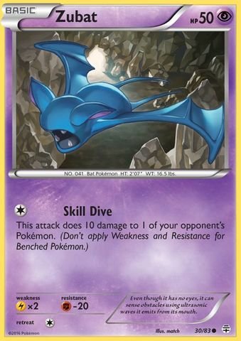 Pokemon - Zubat (30/83) - Generations