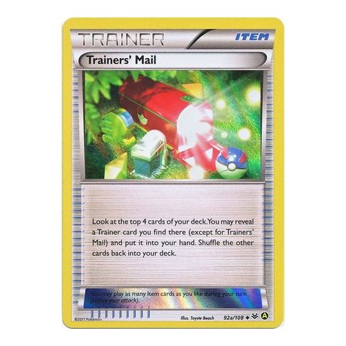 Pokemon - Trainers' Mail (92a/108) - XY Roaring Skies - Reverse Holo - Battle Arena Deck Promo