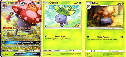 Evolution GX Card Set - Vileplume GX - 4/236 - Sun Moon Cosmic Eclipse - 3 Ultra Rare Lot