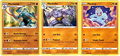 Pokemon Evolution Set - Machamp 026/073 Machoke & Machop - Champion's Path - Holo Rare Card Lot