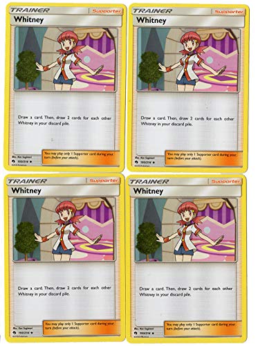 Whitney 193/214 - Sun Moon Lost Thunder - Trainer Card Set - x4 Card Lot (Playset)