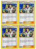 Pokemon Trainer Set - Professor ELM'S Lecture 188/214 - Sun Moon Lost Thunder - 4 Card LOT