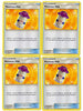 MooMoo Milk 185/214 - Sun Moon Lost Thunder - Trainer Card Set - 4 Card Lot (Playset)