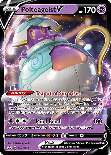 Pokemon TCG Polteageist V Promo SWSH021 Single Card (Sold and Shipped by Dan123yal Toys+)