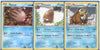 Mamoswine, Piloswine and Swinub - Rare Pokemon Card Evolution Set (Plasma Storm #26, #27 and #28)
