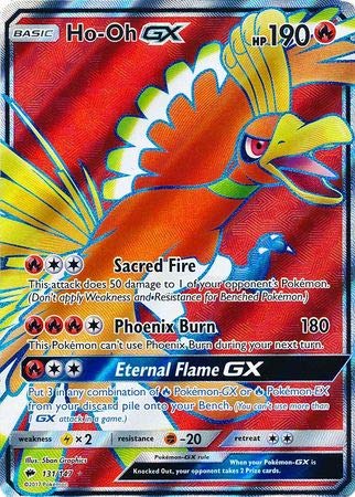 Pokemon Ho-Oh-GX - 131/147 - Full Art Ultra Rare - Sun & Moon: Burning Shadows