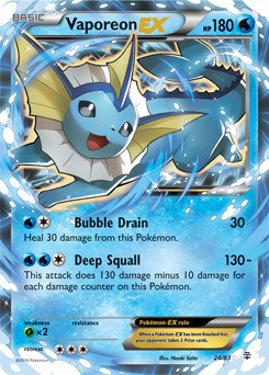 Pokemon - Vaporeon-EX (24/83) - Generations - Holo