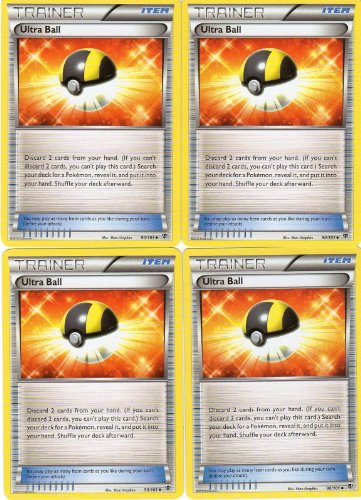 x4 Ultra Ball (Plasma Blast #90/101) Pokemon Card Playset [Trainer-Item]