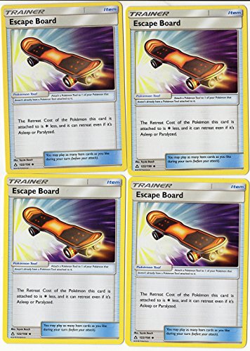 Escape Board 122/156 - Sun Moon Ultra Prism - Trainer Card Set - x4 Tool Card Lot (Playset)