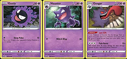 Chilling Reign Gengar - Evolution Card Set - Haunter Gastly 057/198 - Rare 3 Card Lot