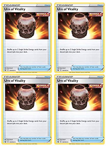 Pokemon Trainer Card Set - Urn of Vitality - 139/163 - Battle Styles - Sword & Shield - x4 Item Card Lot