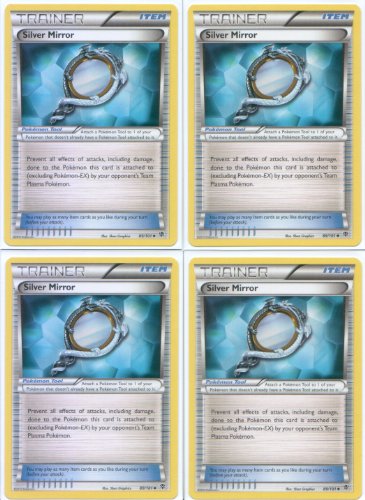 Pokemon x4 Silver Mirror (Plasma Blast #89/101) Card Playset [Trainer-Item]