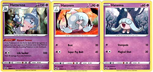 Pokemon Evolution Set - Hatterene 020/073 - Champion's Path - Holo Rare Card Lot