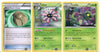 Pokemon Cradily, Lileep and Root Fossil Lileep - Rare Card Evolution Set (Plasma Blast #3, #4 and #87)