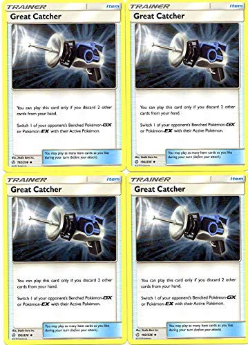 Pokemon Trainer Set - Great Catcher 192/236 - Sun Moon Cosmic Eclipse - 4 Item Card Lot