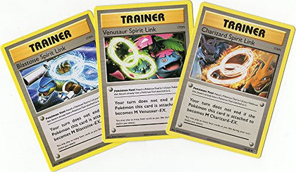 MEGA Spirit Link LOT - MEGA Charizard EX/MEGA Blastoise EX/M Venusaur EX - Generation - Trainer Card LOT