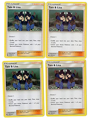 Tate & Liza 148/168 - Sun Moon Celestial Storm - Trainer Card Set - 4 Card Lot (Playset)