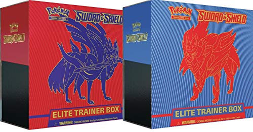 Pokemon TCG: Sword and Shield Elite Trainer Box- Zacian - 8 Boosters | 45 Pokémon TCG Energy Cards