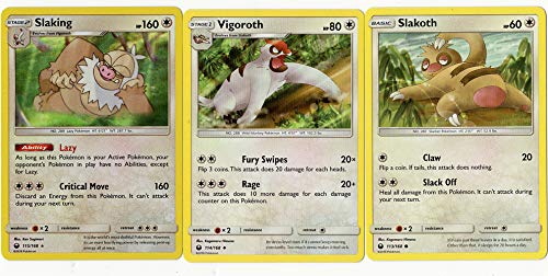 Evolution Set - SLAKING VIGOROTH SLAKOTH - 115/168 - Celestial Storm - 3 Card Rare LOT