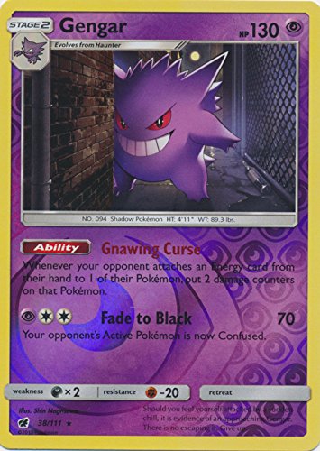 Gengar - 38/111 - Holo Rare - Reverse Holo - Sun & Moon: Crimson Invasion