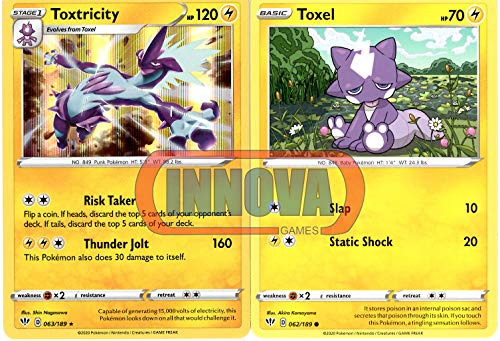 Pokemon Evolution Set - Toxtricity 63/189 - Darkness Ablaze Sword & Sh –  Dan123yal Toys+