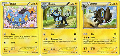 Luxray Pokemon Evolution Card Set - Luxio & Shinx - XY Breakpoint 46/122 - Rare 3 Card LOT