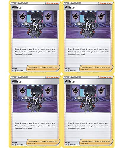 Pokemon Trainer Set - Allister 146/185 - Sun Moon Vivid Voltage - x4 Supporter Card Lot