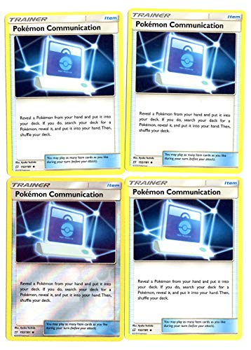 Sun Moon Team Up - Trainer Set - Pokemon Communication 152/181 - x4 Item Card Lot