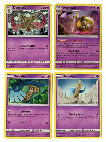Evolution Card Set - Aegislash - 95/236 - Sun Moon Unified Minds - Holo Rare 4 Card Lot