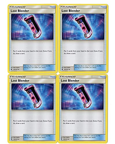 Lost Blender 181/214 - Sun Moon Lost Thunder - Trainer Card Set - x4 Card Lot (Playset)