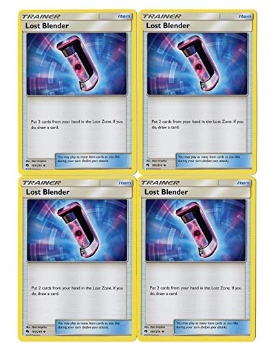 Lost Blender 181/214 - Sun Moon Lost Thunder - Trainer Card Set - x4 Card LOT (PLAYSET)
