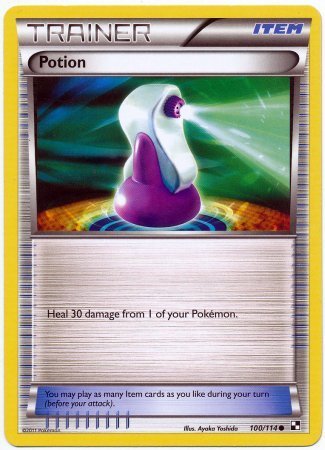 Pokemon Black & White Single Card Potion #100 Common