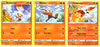 Pokemon Sword & Shield Evolution Set - Cinderace Raboot & Scorbunny - 36/202 - Rare 3 Card Lot