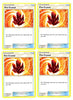 Trainer Card Play Set - Fire Crystal 173/214 - Sun Moon Unbroken Bonds - 4 Card Lot