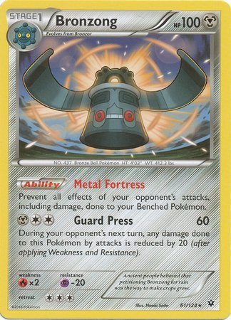 Pokemon - Bronzong (61/124) - XY Fates Collide