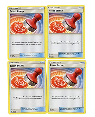 Trainer Card Set - Reset Stamp - 206/236 - Sun Moon Unified Minds - Item Card Lot x4