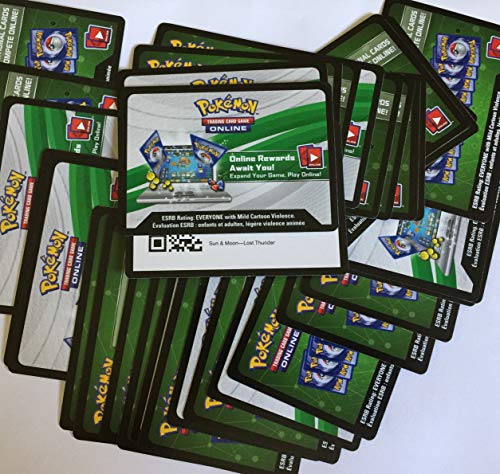 36 Pokemon Online Sun & Moon Lost Thunder Codes - Not Played - by Email or Text Only