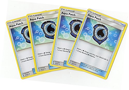 Aqua Patch 119/145 - Sun Moon Guardians Rising - Trainer Card Set - x4 Card Lot (Playset)