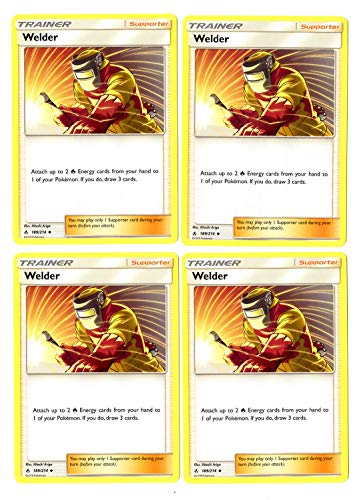 Trainer Card Play Set - Welder 189/214 - Sun Moon Unbroken Bonds - 4 Card Lot