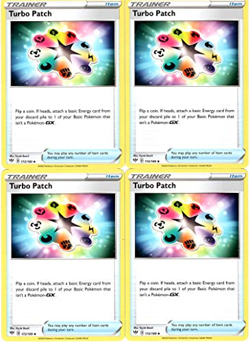 Pokemon Trainer Card Set -Turbo Patch 172/189 - Darkness Ablaze Item Card x4 Lot