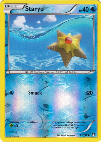 Pokemon - Staryu (25/122) - XY Breakpoint - Reverse Holo